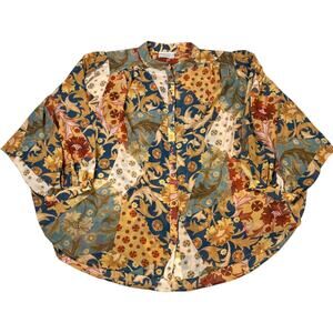 ✨ Dress Forum Oversized Chiffon Patchwork Blouse | Size S ✨